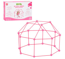 Детский конструктор-палатка 3D Tent Series 137-1(Pink) 68 деталей, каркасный