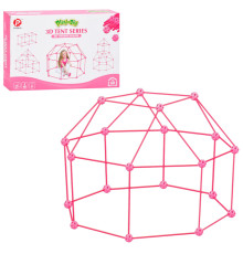 Детский конструктор-палатка 3D Tent Series 137-1(Pink) 68 деталей, каркасный