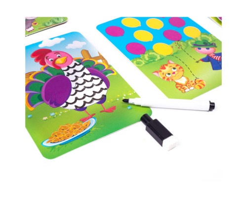 Настільна гра Пиши та витирай "Ферма" Vladi Toys  VT5010-19 укр