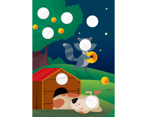 Детская большая развивающая книга "Сад" 403631 с наклейками