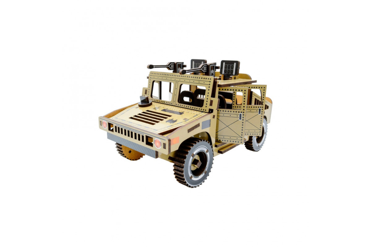 Дерев'яний 3D конструктор "Humvee" Puz-00927, 100 деталей Дерев'яний 3D конструктор "Humvee" Puz-00927, 100 деталей