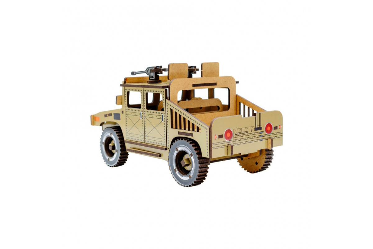 Дерев'яний 3D конструктор "Humvee" Puz-00927, 100 деталей Дерев'яний 3D конструктор "Humvee" Puz-00927, 100 деталей