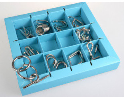 Набір головоломок 10 Metall Puzzles blue Eureka 3D Puzzle 473356, 10 головоломок