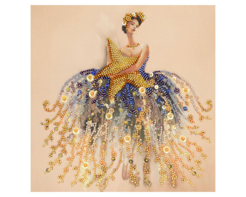 Набір-міді для вишивання бісером "Зоряний вальс" AMB-097 20х20 см