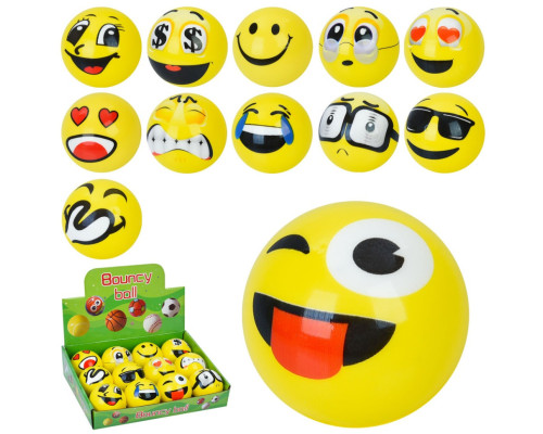 Дитяча іграшка "М'ячик Смайл" MS 4529, 6,3 см, фомовий, у дисплеї