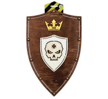 Сувенирный деревянный щит "Череп Венге" S-ScullV 47х30 см