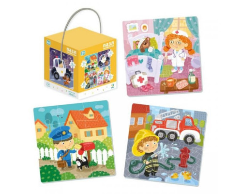 Дитячий пазл "Професії" DoDo 300131, 4в1