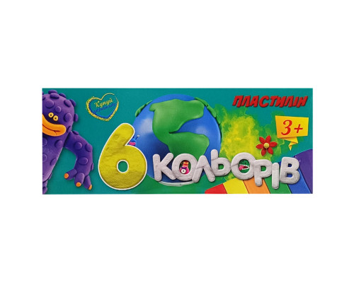 Набір для ліплення пластилін 630019, 6 кольорів