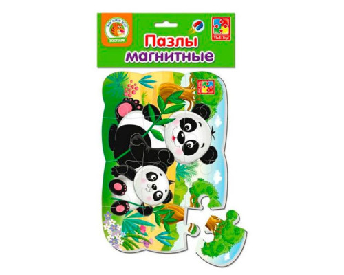 Дитячі пазли на магніті "Пандочки" А5 VT3205-80, 12 елементів