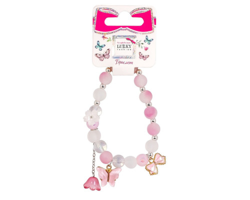 Дитячі браслети Fashion T24784 рожевий, з трьома підвісками