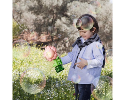 Мыльные пузыри Flower Bubble Machine BJC-5A(Bunny-Pink) со светом