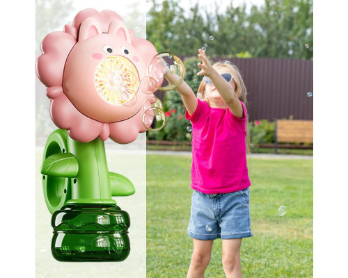 Мыльные пузыри Flower Bubble Machine BJC-5A(Bunny-Pink) со светом