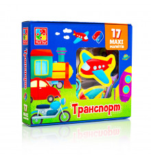 Набор магнитов MAXI "Транспорт" Vladi Toys VT3106-26, 17 шт