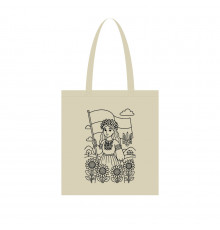 Екосумка для покупок "Вільна та незалежна" Сумка-шоппер 190CCT-10, 38 x 42 см (190г/м2)