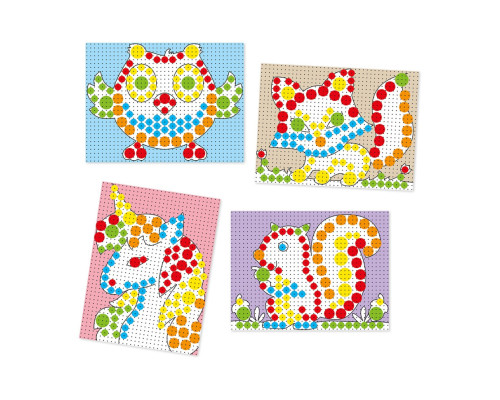 Розвиваючий набір мозаїки Quercetti 0920-Q, дошка 22х16 см 160 штук