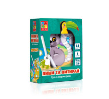 Настільна гра Пиши та витирай "Зоопарк" Vladi Toys VT5010-20 укр