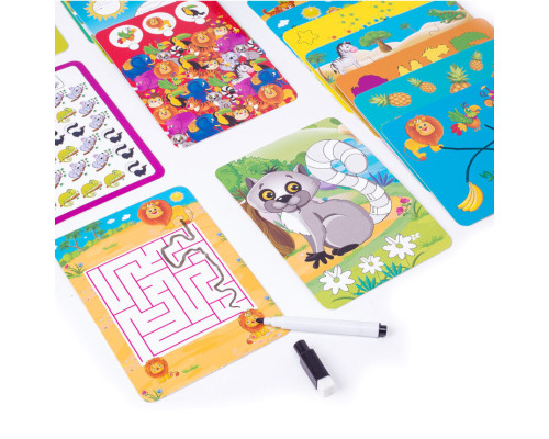 Настільна гра Пиши та витирай "Зоопарк" Vladi Toys VT5010-20 укр
