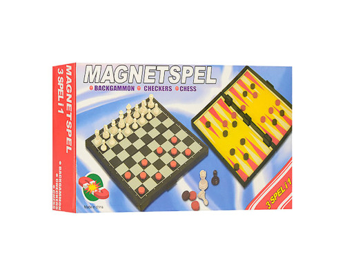Шахи магнітні Bambi 2029, 3 в 1 Шахи, шашки, нарди