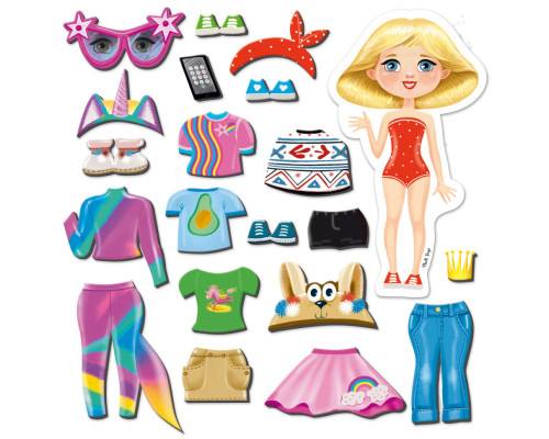 Магнітна гра Одягалка "Trendy girl" Vladi Toys VT3204-32 Укр