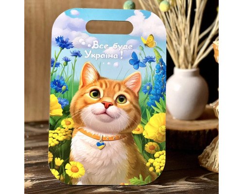 Деревянная доска "Рыжий котик" Ubumblebees (ПСФ154) PSF154 прямоугольная