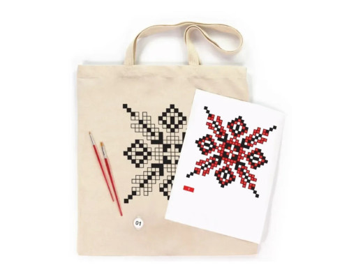 Набір для творчості екосумка-розмальовка "Вишиванка“ N0003651, 38х42 см