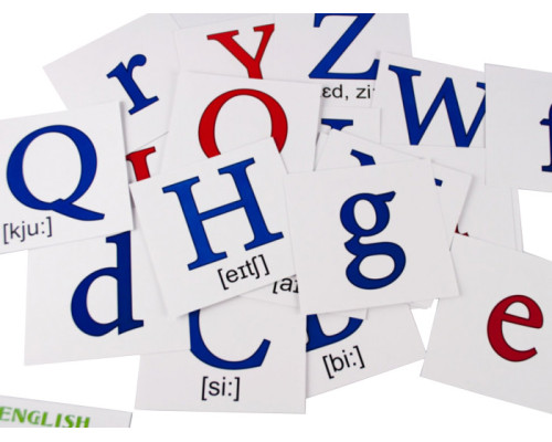 Развивающие карточки "Английский алфавит" (110х110 мм) 101693 на англ. языке