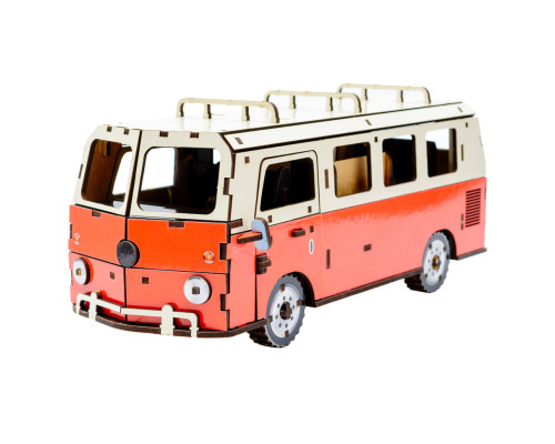 Дерев'яний 3D конструктор "Мікроавтобус" Puz-00926, 156 деталей
