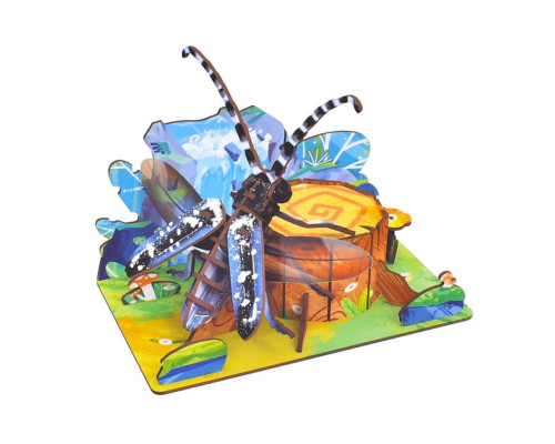 Дерев'яний пазл 3D "Batocera Horsfieldi" 68037W 58 деталей