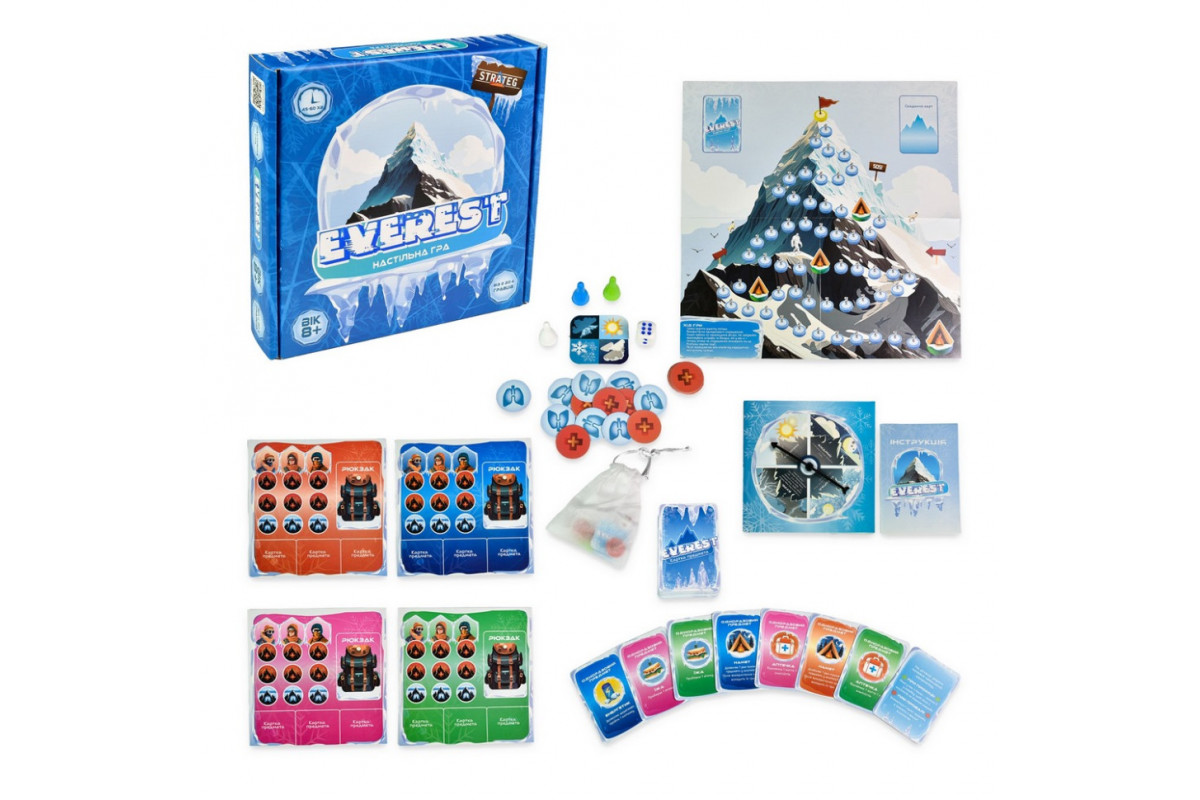 Карткова гра "Everest" 30417 картки 110 штук, жетони 37 штук
